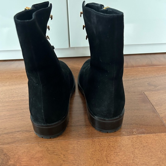 Black Stuart Weitzman suede combat boot - Picture 5 of 7